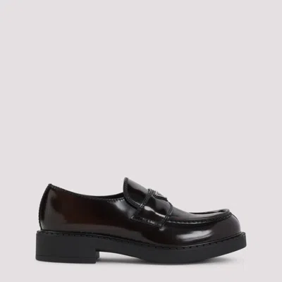Prada Brown Leather Loafers