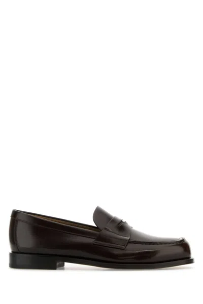 Prada Brown Leather Loafers