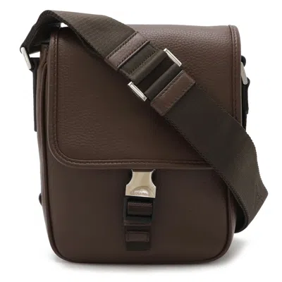 Pre-owned Prada Brown Leather Pochette Shoulder Bag ()