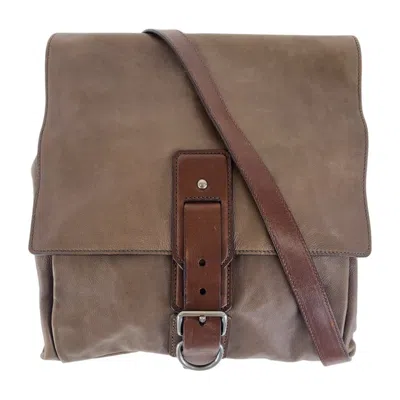 Pre-owned Prada Brown Leather Shoulder Bag ()