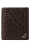 Prada Brown Leather Wallet In Brown