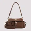 Prada Medium Explore Suede Shoulder Bag In Brown