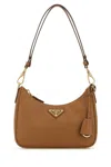 Prada Brown Logo Shoulder Bag In Brown