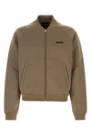 Prada Mud Stretch Nylon Sweatshirt In Brown
