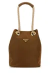 Prada Brown Mariner Small Bucket Bag In Brown