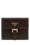 Prada Brown Nappa Leather Wallet In Brown
