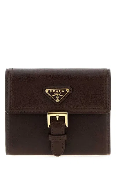 Prada Brown Nappa Leather Wallet