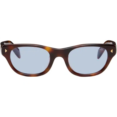 Prada Brown Oval Sunglasses