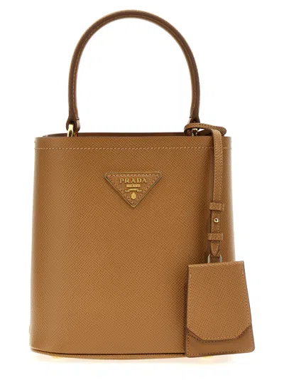 Prada Brown Panier Small Bucket Bag