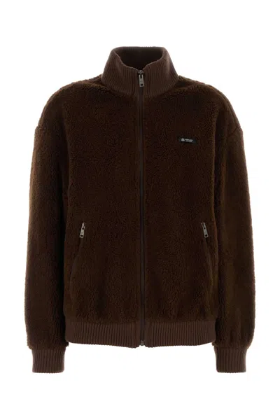 Prada Brown Pile Bomber Jacket