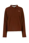 PRADA BROWN PIQUET POLO SHIRT