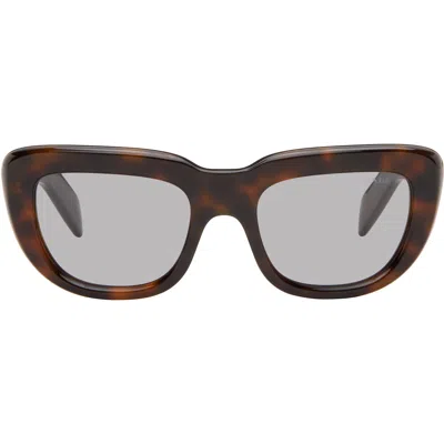 Prada Brown ' Eyewear Collection' Sunglasses In Red