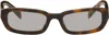 Prada 0pr B06s Rectangular Tortoiseshell Acetate Sunglasses In Multi