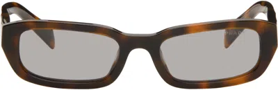 Prada 0pr B06s Rectangular Tortoiseshell Acetate Sunglasses In Multi