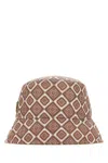 Prada Woman Printed Re-nylon Bucket Hat In Brown