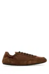 Prada Brown Re Nylon And Suede Collapse Sneakers