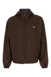 Prada Brown Re-nylon Reversibile Jacket In Brown