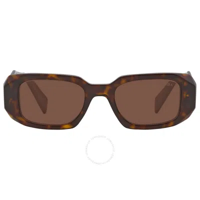 Prada Brown Rectangular Ladies Sunglasses Pr 17ws 2au03u 49