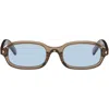 Prada Brown Rectangular Sunglasses In Neutral