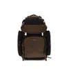 Prada Triangle Logo Re-nylon And Leather Backpack In Purple