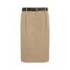 Prada Brown Rope Cotton Skirt In Brown