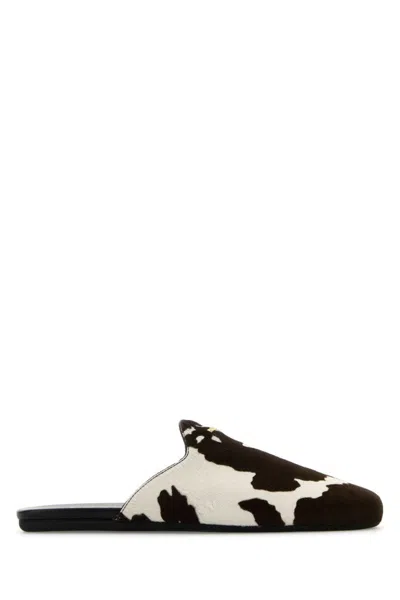 Prada Brown Round Toe Mules