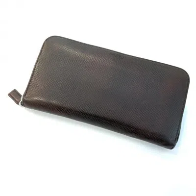 Pre-owned Prada Brown Saffiano Long Wallet (bi-fold) ()