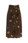 PRADA BROWN SATIN SKIRT