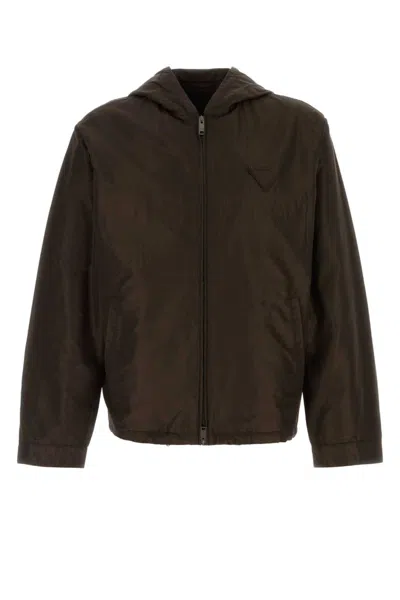 PRADA BROWN SILK JACKET