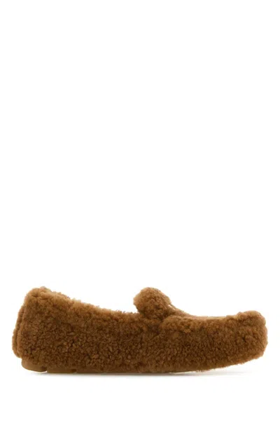 Prada Brown Slip On Loafers