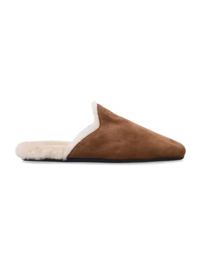Prada Brown Slip On Mules