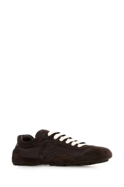 PRADA PRADA BROWN SUEDE AND RE-NYLON MONTECARLO RE-EDITION 2005 SNEAKERS