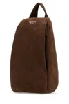 Prada Top Handle Luxe Suede Backpack