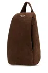 Prada Top Handle Luxe Suede Backpack