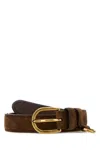 Shop Prada Brown Suede Belt