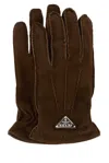 Prada Brown Suede Gloves