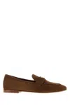 Prada Suede Finish Loafers Penny Strap