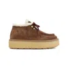 Prada Suede Chukka Boots With Shearling Lining In Brown