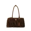 Prada Brown Suede Shoulder Bag