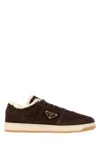 Prada Downtown Low-top Sneakers In Brown