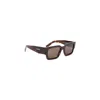 Prada Brown Symbole Acetate Sunglasses In Brown
