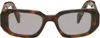 Prada Rectangular Sunglasses In Brown