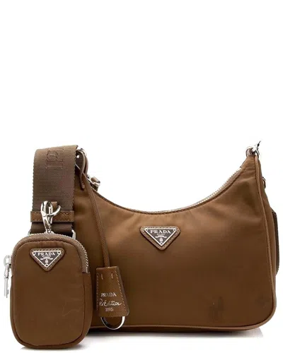 Prada Brown Tessuto Re-edition 2005 Crossbody (authentic Pre-loved)