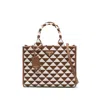 Prada Symbole Small Box Tote Bag In Brown