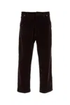 Prada Men Brown Velvet Denim Pant