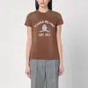 Prada Item O-neck Short-sleeved T-shirt In Brown