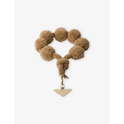 Prada Brown Wool Smartphone Wrist Strap