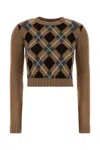 Prada Brown Wool Sweater In Brown