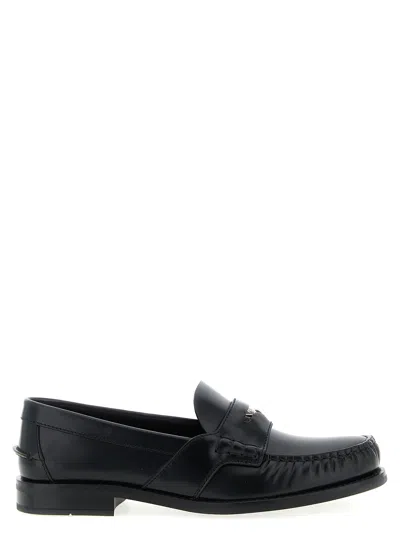 Prada Brushed Calfskin Loafer In Black