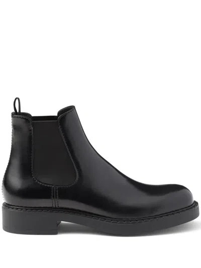 PRADA BRUSHED-FINISH CHELSEA BOOTS